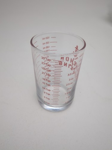 Anchor Hocking Small Graduated Glass Measuring Cup 30 tsp 10 Tbs - Picture 5 of 7