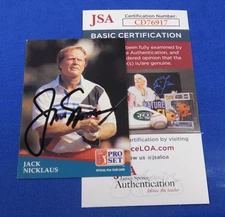 Jack Nicklaus Golf Legend Signed / Autographed 1991 Pro Set Card #229 JSA COA