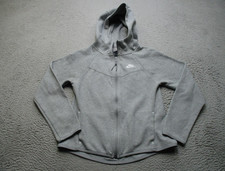 Nike Tech Fleece Hoodie Womens S Gray Full Zip Hooded Pockets Travel