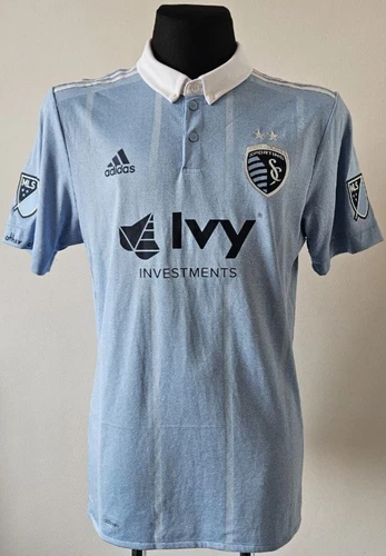 Sporting Kansas City 2016 - 2017 Home MLS Adidas Player Issue shirt size Large