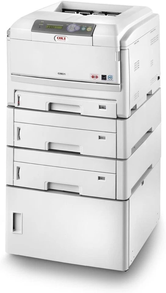 OKI C801N NETWORK WORKGROUP OFFICE 1200DPI FAST 32PPM A3 LED COLOR LASER PRINTER - Image 4 of 4