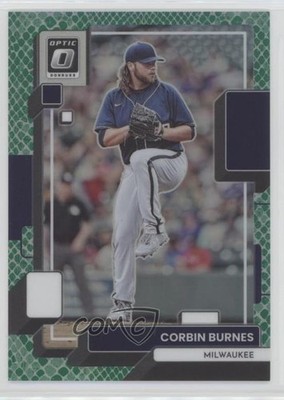 2022 Panini Donruss Optic Green Dragon Prizm 18/99 Corbin Burnes #182 1m4i