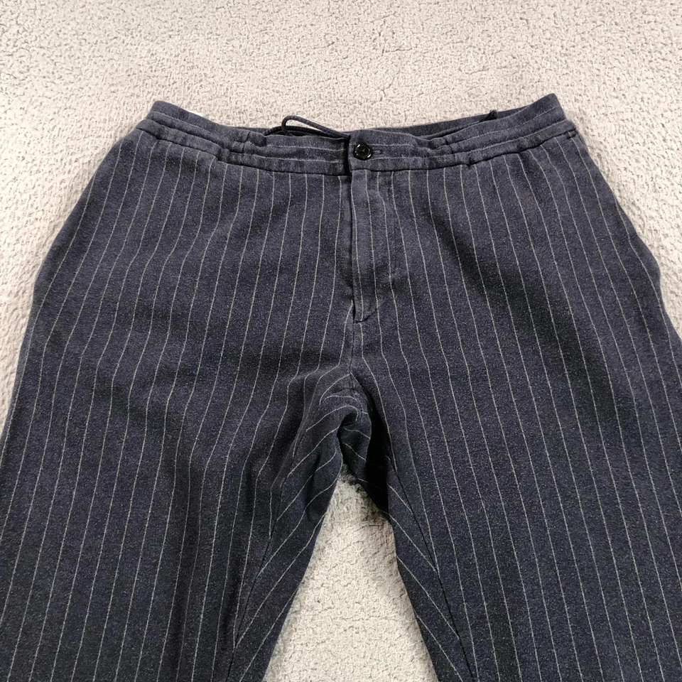 Pantalones de chándal Polo Ralph Lauren para hombre pequeños grises a rayas algodón con puños al tobillo Foto 2 de 4