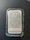 Vintage 1 Troy Oz .999 Fine Silver Bar National Refiners Sealed Ounce Rare (B)
