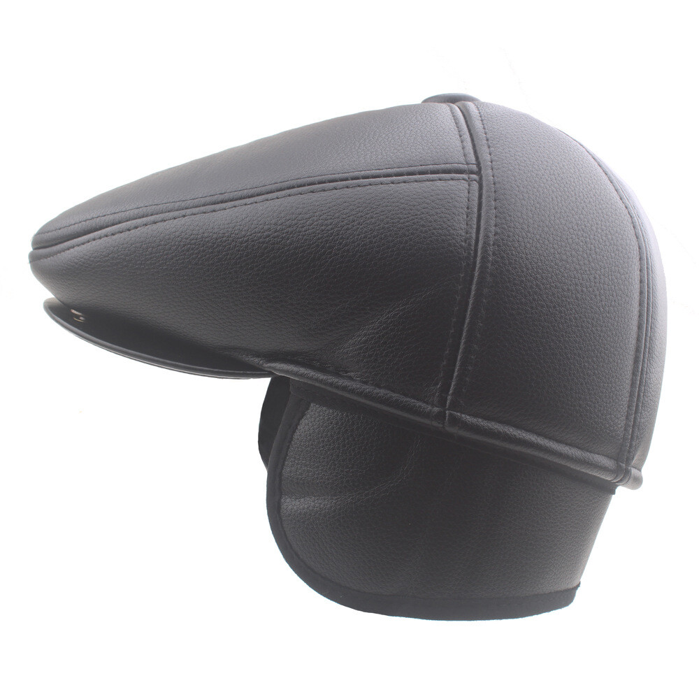 ZONBAILON Winter Warm Plus Velvet Ear Protection Peaked Cap To Go Out Cold Beret