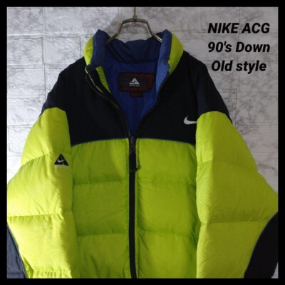 Gebrauchte 90s Nike ACG Two-Tone Down Jacket (Black/Yellow, Size XL)