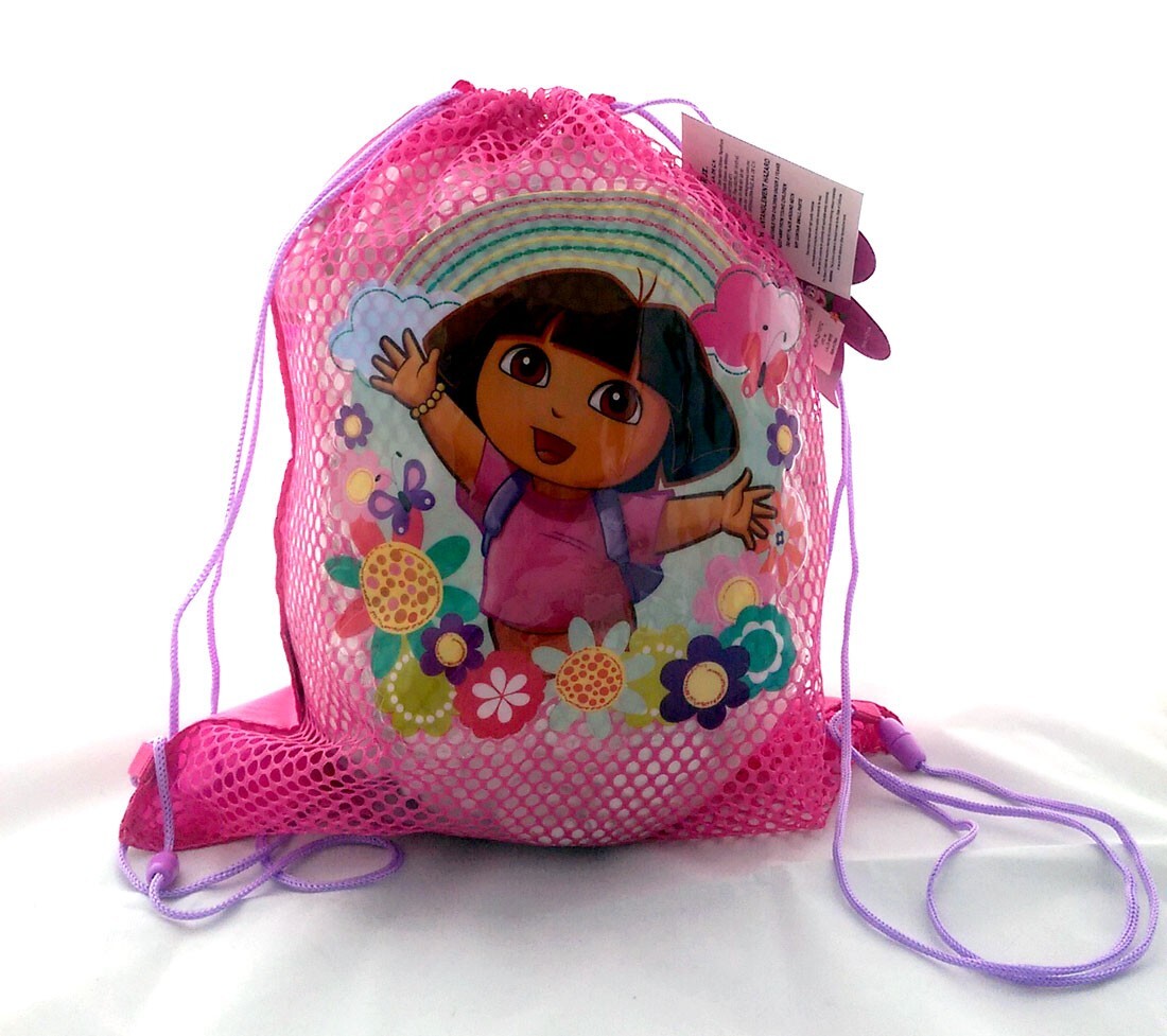 Dora The Explorer Drawstring Sports School Traveling Swimming Sling Backpack Bag