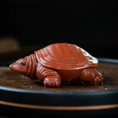 Chinese Yixing Purple Clay Tea Pet Ornaments Figurine Crafts Tea Set Accessories