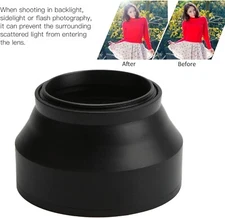 55MM Collapsible Rubber Lens Hood for Digital Camera Lens