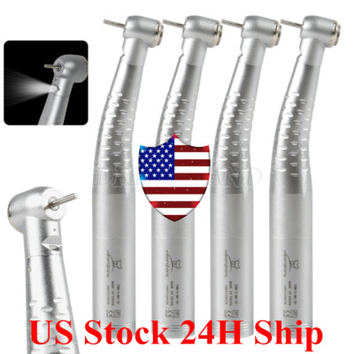 4Packs Dental Fiber Optic Push Standard Handpiece 6Hole fit KaV Coupler 4/6H