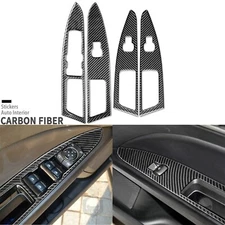 4Pcs Carbon Fiber Window Lift Switch Panel Cover For Ford Fusion Mondeo 2018-19