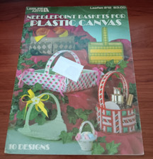 Plastic Canvas Needlepoint Baskets for Plastic Canvas Holiday Decor Gift Baskets