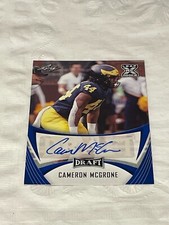 2021 Leaf Draft AUTO Blue #BACM2 Cameron McGrone