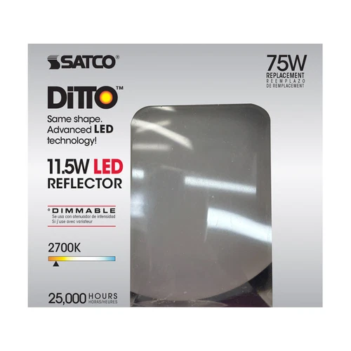 Satco S9634 11.5W =75W BR40 LED 2700K Warm White 120V Medium E26 Base 940 Lumen - Picture 13 of 16