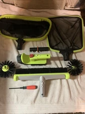 Deluxe Pool Cleaning Kit Leaf Skimmer Net Fine Mesh Net 17.5 Brush Head & Hand