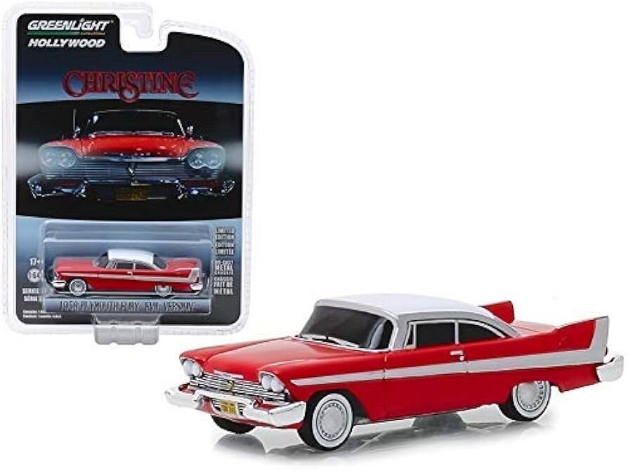 ミニカー MAC TOOLS/Greenlight 1958 Plymouth Fury Greenlight 44840B 1/64 1958 Plymouth Fury Red with White Top Evil