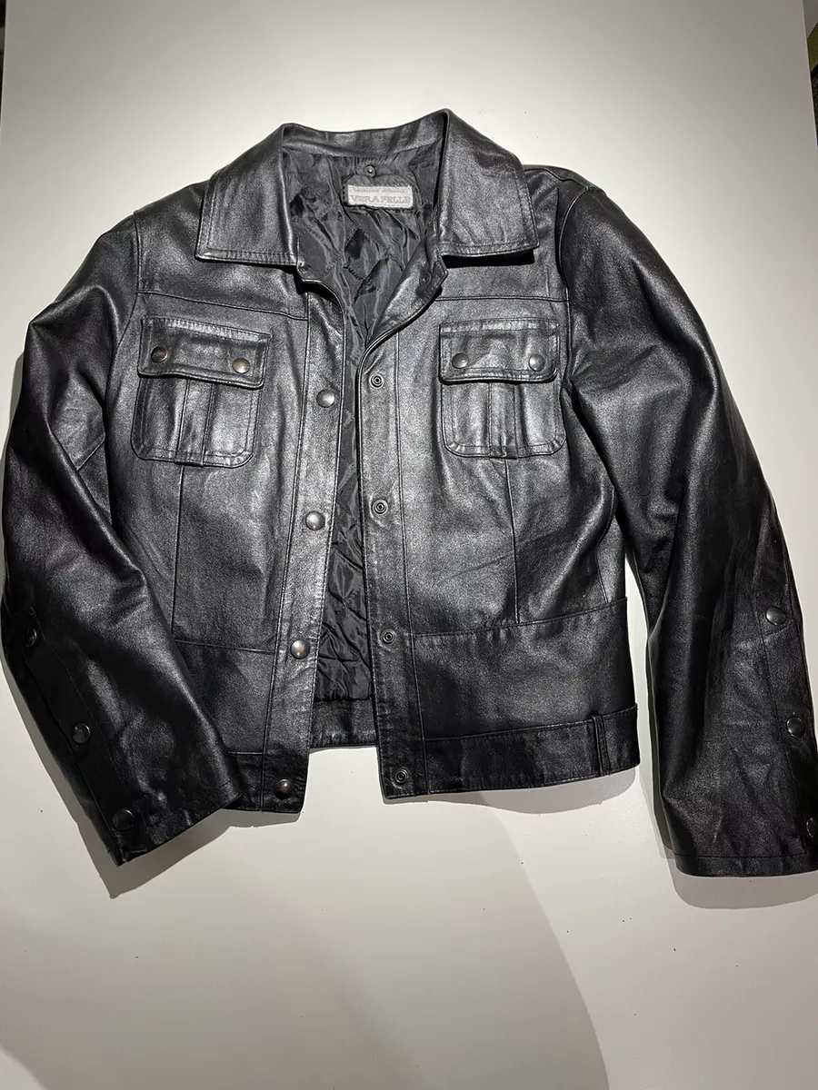 Women Leather Jacket Vera Pelle Lavorazione Artigianale Made in