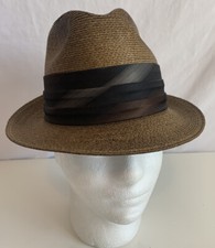 Dobbs Fifth Avenue New York Brown Fedora Derby Hat Size 7 USA Made Long Oval
