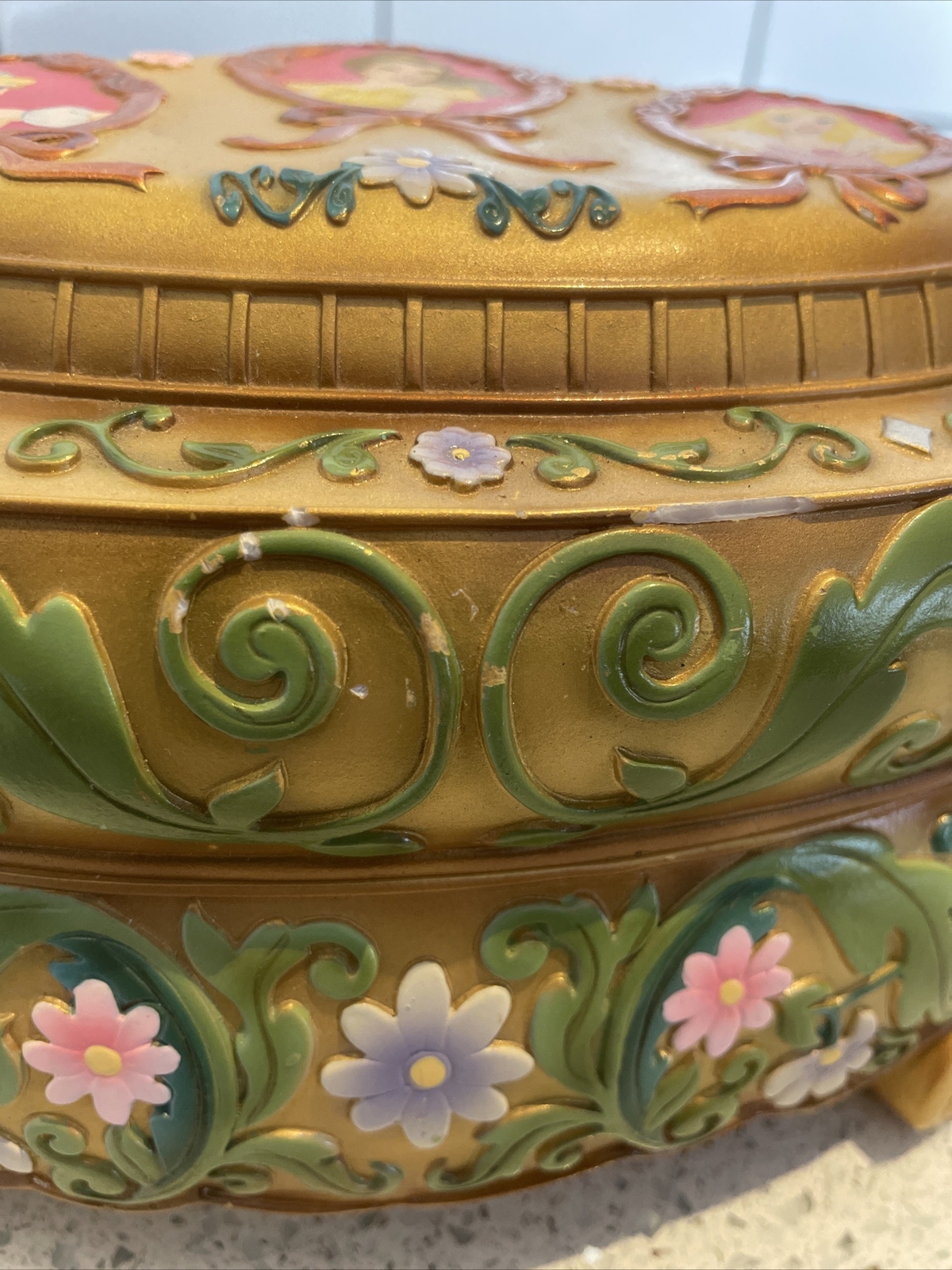 VINTAGE Disney 3 Princesses Snow Globes JEWELRY Box 1991 VTG eBay