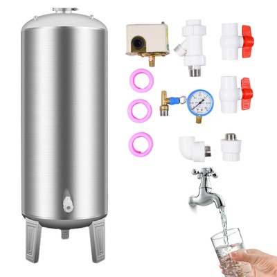 42.3 Gal. Pressurized Well Tank Stainless Steel Water Pressure Tank For Well Pum