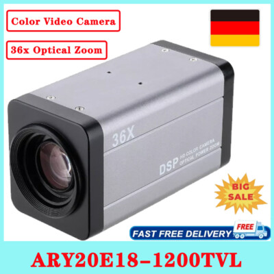 CCTV 1/4  1200TVL 36X Optischer Zoom DSP Farb Video Box Kamera Autofokus