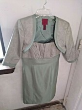 JS Collections Misses Size 10 Poly Blend Olive Green Mother of the Bride Dress