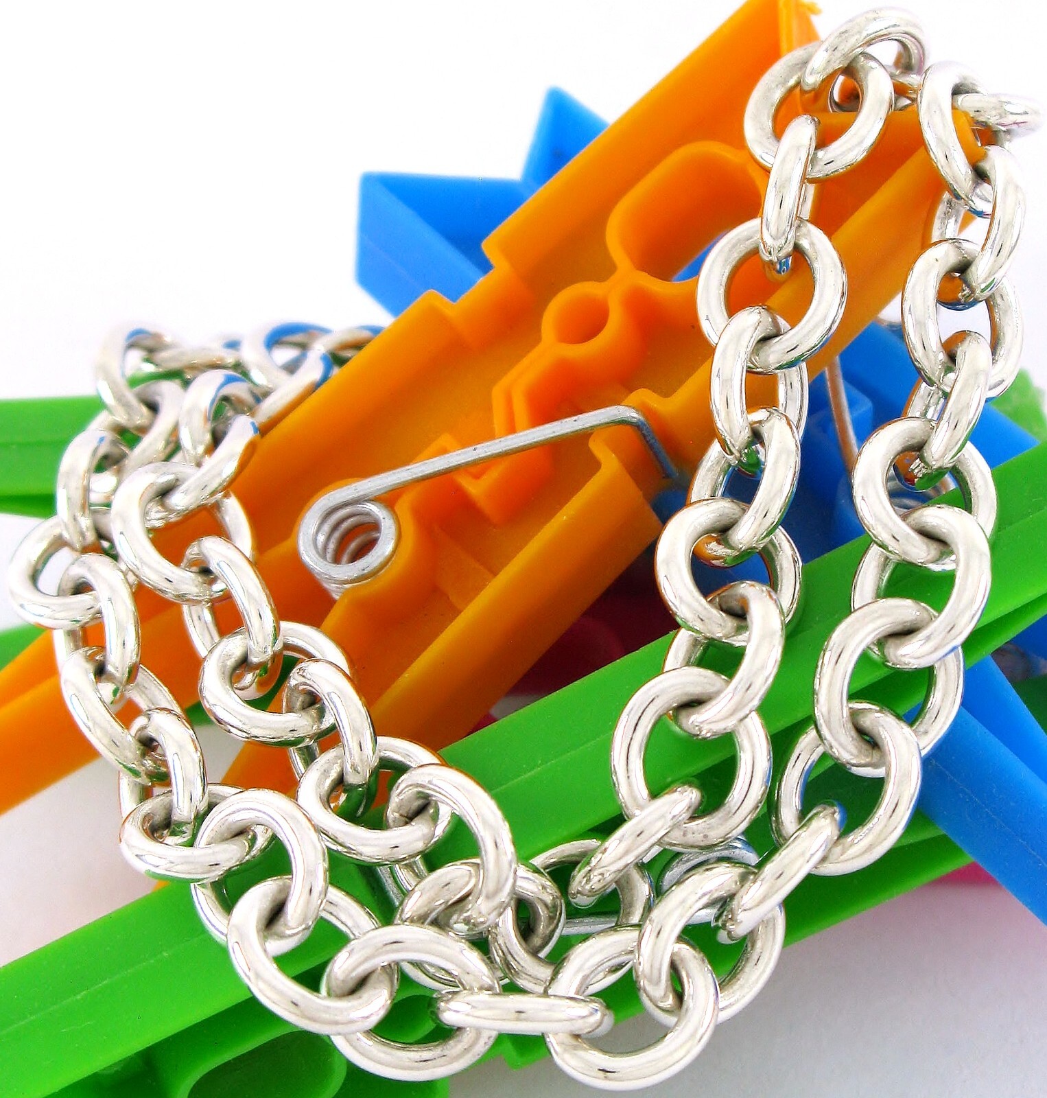 Solid Sterling Silver 925 8" Double Cable Link Br… - image 6