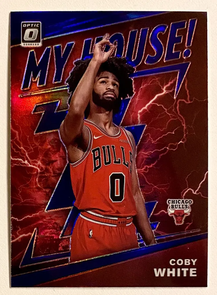 2019-20 Optic Coby White My House Purple Holo Prizm Rookie Refractor RC SP  Bulls