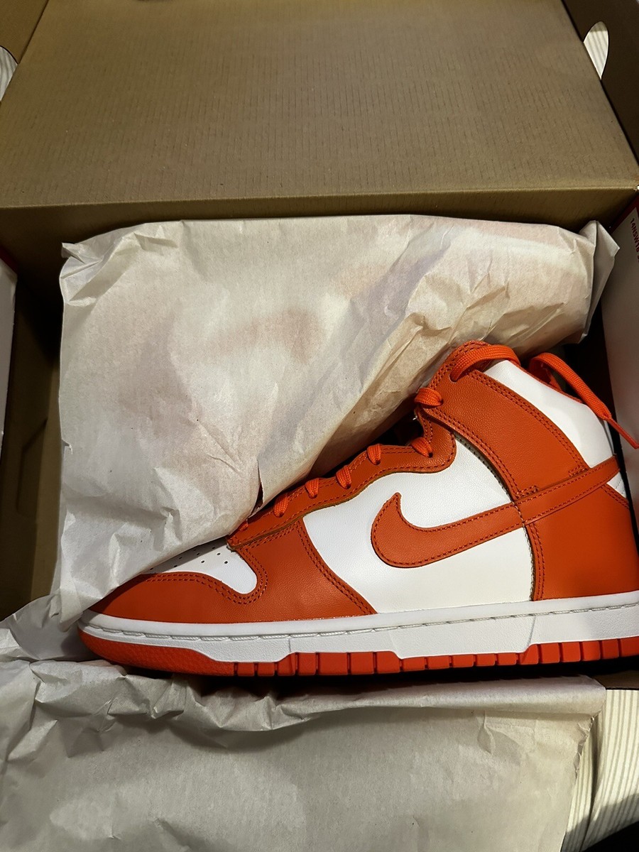 NIKE DUNK HIGH RETRO SYRACUSE / WHITE/ORANGE BLAZE / DD1399-101