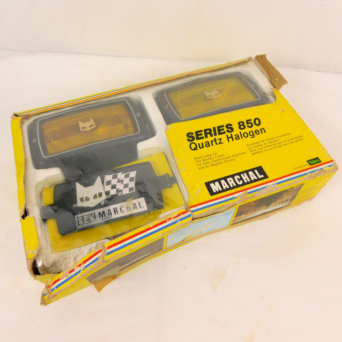 VTG SEV Marchal 850 Quartz Halogen Yellow Road Fog Lights KIT