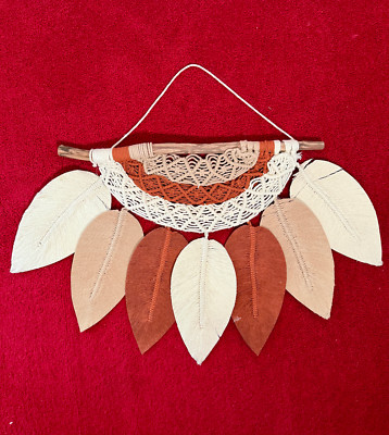 Handgefertigter Makramee Wandbehang Wandteppich Wand Boho Chic gewebt Wohndeko