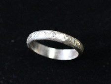 Sterling Silver .925 Stackable Handmade Band Ring Size 11 Wedding Hammered