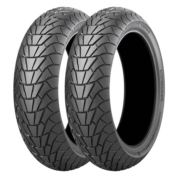 TYRE PAIR BRIDGESTONE 130/80-18 + 180/80-14 ADVEN.CROSS SCRAMBLER AX41S