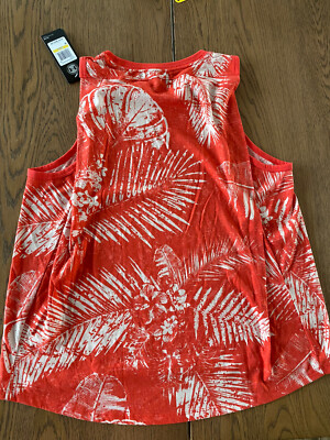 Under Armour Women's Project Rock Aloha Camo Tank Top Versa red