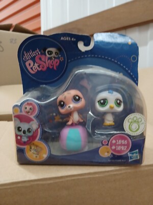 Littlest Pet Shop New Nib Pink Seal Owl 1526 1527 Dented box | eBay