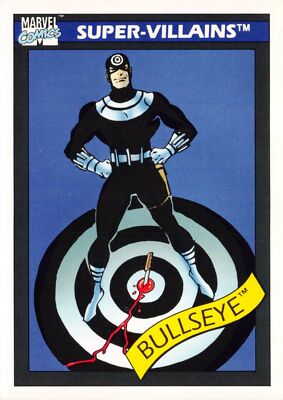 BULLSEYE / 1990 Marvel Universe Series 1 (Impel) BASE Trading Card