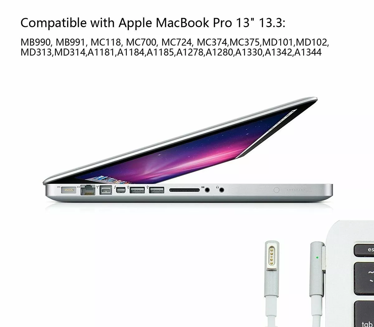 New 60W L tip AC Power Adapter Charger for Apple Macbook Pro 13&