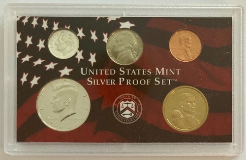 2000 Proof Silber Set nur in Kunststoffkoffer - KEIN Paket oder Zertifikat, keine Viertel!!!