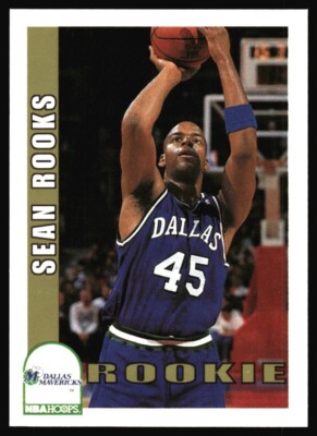 1992-93 Hoops Sean Rooks Rookie #373 Dallas Mavericks