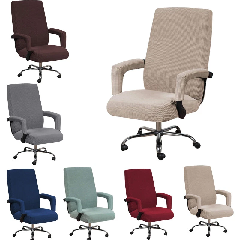 High Stretch Office Chair Cover Computer Seat Chair Protector with Arm Covers