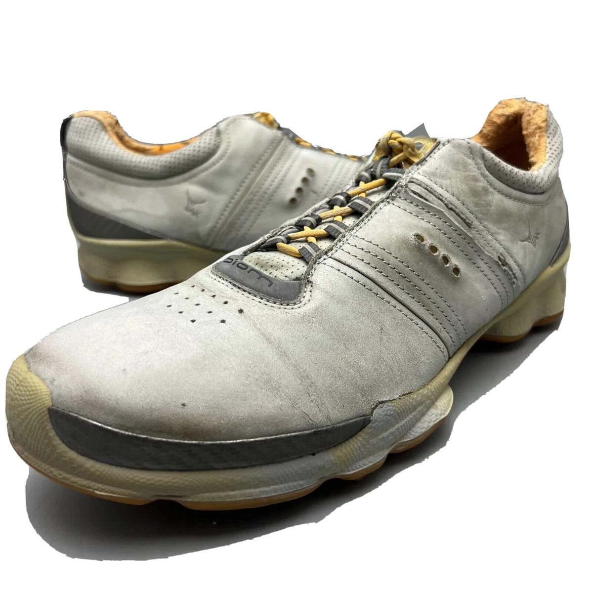 ECCO Biom Natural Yak Leather Golf Shoes Mens ￼Size 46 US 12-12.5 |