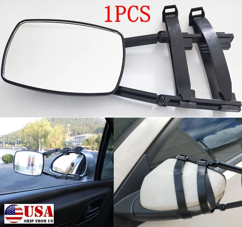 1Pcs Adjustable Towing Mirror Clip-On For Car Trailer Caravan Extension Rearview