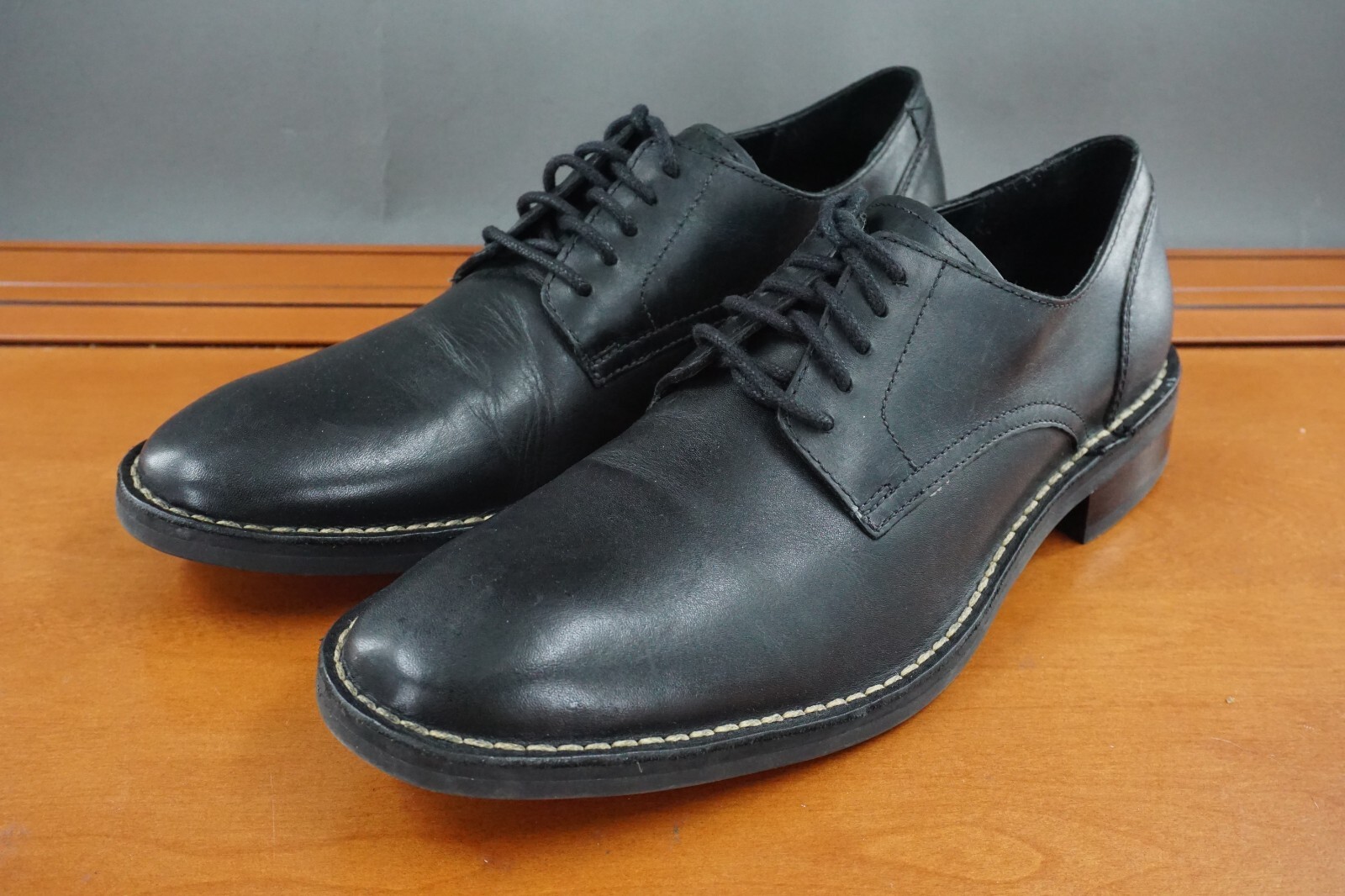 SAOLA Scarpe eleganti derby Cole Haan Canton da uomo 10 nere in pelle stringate punta liscia
