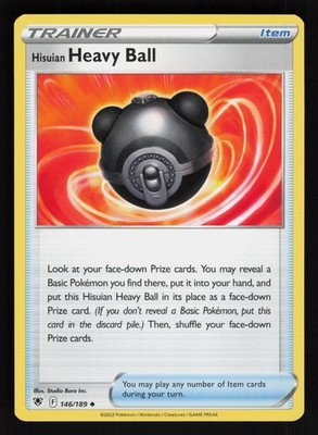 Hisuian Heavy Ball 146/189 Uncommon Astral Radiance Pokemon LP
