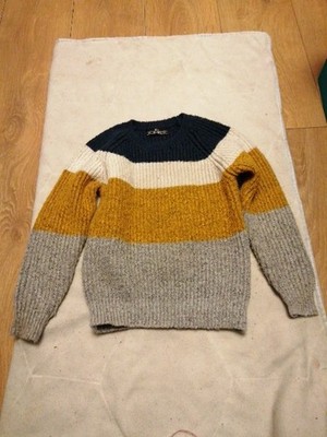 Matalan Jungen Pullover gerippt bunt gestreift 6 Jahre
