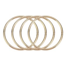 4Pcs Dream Catcher Rings Metal Floral Hoops 2 Inch Macrame Hoops Ring Gold