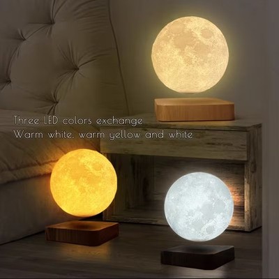 Floating Moon Lamp Magnetic Levitating LED Decorative Night Light Desk Decor