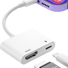 iPhone iPad Lightning to HDMI Adapter with Charging Port HDTV/Projector/Monitor