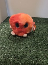 2023 TY Puffies SHELDON the Coral Octopus 4 Inch Stuffed Puff Ball Plush NWT