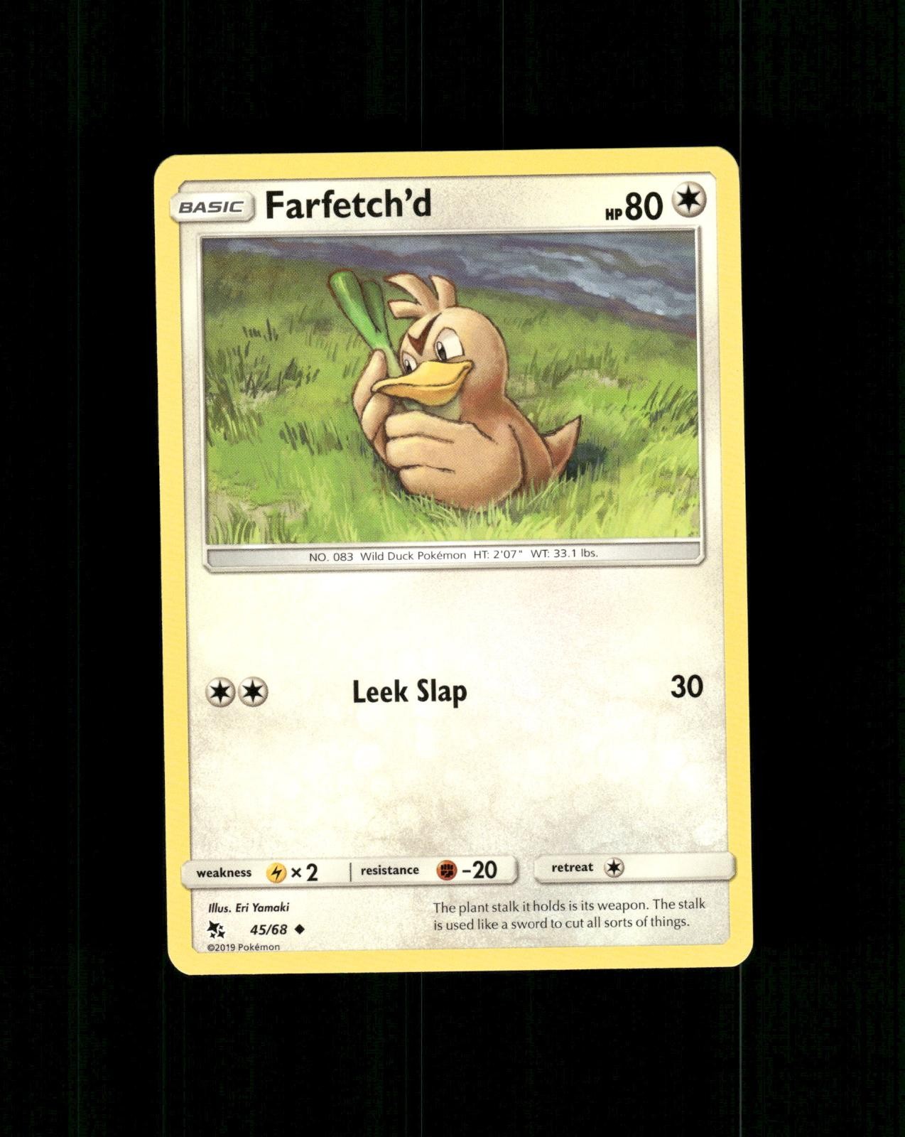 Farfetch'd 45/68 Uncommon Hidden Fates Pokemon Near Mint